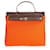 Hermès Hermes Orange & Red Toile 2-in-1 Herbag With Ebene Vache Hunter Leather   ref.744302