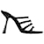 Nala 105 Sandália Logo - Alexander Wang - Preto - Cetim  ref.744371