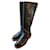 Chanel boots Dark red Dark brown Leather Nubuck  ref.745259