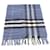 Burberry House Check Cashmere Scarf Blue Cotton Wool  ref.745434