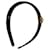 Chanel Hair accessories Black Gold hardware Leather Metal  ref.745715