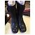 Botas Biker Anoé Free Lance de cuero azul 36 - vista 2