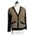 SONIA RYKIEL Sand and black striped panne velvet waistcoat very good condition TL Multiple colors  ref.746366