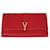 Yves Saint Laurent Bolsos de embrague Roja Cuero  ref.746486