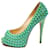 Christian Louboutin Talons Cuir Turquoise  ref.746512