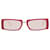 Emilio Pucci Nuovi Occhiali da Sole Donna mod. EP0126 5366Y 53-17-140 MM Rosso Acetato  ref.746611