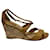 Dior patent wedge sandals Beige Patent leather  ref.746684