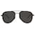 Óculos de sol Puma estilo aviador de aço inoxidável Preto Metal  ref.746961