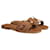 Hermès hermes oran gold sandals new Brown Leather  ref.747634