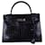 Hermès Kelly"32 glänzend schwarzes Krokodil Exotisches Leder  ref.747672