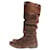 Vintage Y2K Roberto Cavalli Angels suede leather brown boots western designer Y2K 00's 00s zeroes Made in Italy size eu 38  ref.747741