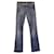 Just Cavalli Vintage Y.2K Just Roberto Cavalli Jeans mit ausgestelltem Bein und mittlerer, niedriger Leibhöhe, blaugrau gewaschen, Designer-Denim mit extra langen Beinen 00's 00S Größe 26 XS Anthrazitgrau Baumwolle  ref.747751