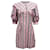 Ganni Exaggerated Collar Striped Dress in Pink Organic Cotton   ref.748980