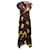 a.l.C. Zadie Floral Peplum Handkerchief Dress in Burgundy Silk Dark red  ref.749031