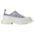 Sneakers Tread Slick - Alexander Mcqueen - Nero/Bianco - Pelle Multicolore  ref.749291