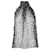 Transparente Saint Laurent Neckholder-Bluse mit Tupfen aus schwarzer Seide  ref.749313