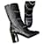 Chanel schwarze gesteppte Lederkette mit halbhohen Stiefeln EU 41C  ref.749925