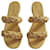 Chanel Des sandales Cuir Jaune  ref.750969