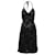Vivienne Westwood Gold Label Transparentes schwarzes Neckholder-Kleid aus Kunstpelz Grau Viskose Zellulosefaser  ref.751515