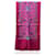 Hermès Hermes Paris Pink Silk Fringes Catherine Baschet Scarf Stole Shawl Turquoise  ref.752071