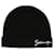 Givenchy Embroidered Logo Cashmere Beanie Black Wool  ref.752185