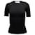 Anine Bing T-shirt côtelé à manches courtes en polyamide noir  ref.752563