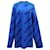 Maglia Balenciaga Allover Logo in Lana Blu  ref.752567