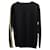 Fendi Pullover mit Seitenstreifen und FF-Logo aus schwarzer Wolle  ref.752570