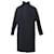 Dior gefütterter Mantel mit zweireihiger Knopfleiste aus schwarzer Wolle  ref.752611