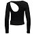 Top a maniche lunghe ritagliato Simon Miller in cupro nero - vista 4