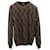 Suéter con motivo de techo Fendi FF en lana marrón Castaño  ref.752667