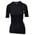 Jacquemus Souk Camiseta de malha de algodão franzida em lyocell preto Liocel  ref.752727