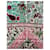 Shawl 140 cm Hermès Silk Gardens Pink Light green Cashmere  ref.752860