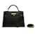 Hermès Kelly 32 SELLIER BLACK WITH STRAP Leather  ref.752972