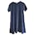 Dior Girl's Oblique Logo Velvet Dress Blue Navy blue Dark blue  ref.752993