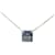 Gucci Square Trademark Pendant Necklace Silvery Silver  ref.753650