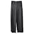 Emporio Armani Buttoned Asymmetric Waistband Wide Leg Trousers in Black Cotton  ref.753789