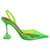 Sapatilhas Amina Muaddi Holli Sling Back em PVC Verde Plástico  ref.753902