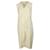 Ralph Lauren Collection Vestido Chantel com babados na frente em seda marfim Branco Cru  ref.753941
