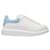 Sneakers Oversize - Alexander Mcqueen - Bianco/Blu Polvere - Pelle Vitello simile a un vitello  ref.753954