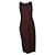 Diane Von Furstenberg vestido midi bainha color block em lã bordô Bordeaux  ref.753973