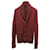 Tom Ford Steve McQueen Shawl Collar Ribbed Cardigan in Burgundy Wool  Dark red  ref.754013