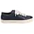 Stuart Weitzman Low Top Lace-Up Sneaker en cuero azul marino  ref.754056