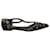 Sandalias de cuero negro con correa en T y encaje adornado con cristales de Dolce & Gabbana  ref.754058