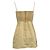Reformation Audrey Abito in lino color pesca - vista 3