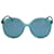 Gucci GG0257Halbtransparente runde S-Sonnenbrille aus türkisfarbenem Acetat Zellulosefaser  ref.754118