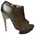 Nicholas Kirkwood Ankle Boots with Scallop Platform in Brown Suede  ref.754154