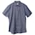 Prada Diamond Geometry Kurzärmliges Button-up-Hemd aus blauer Baumwolle  ref.754207