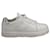 Prada Silver Logo Sneakers in White Leather   ref.754216