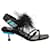 Prada Feather-Embellished Sandals in Black Satin  ref.754250